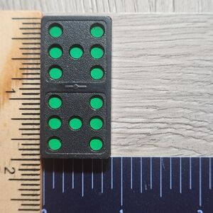 Double Seven 7:7 Vintage Whitman Replacement Domino Large Black Plastic Color